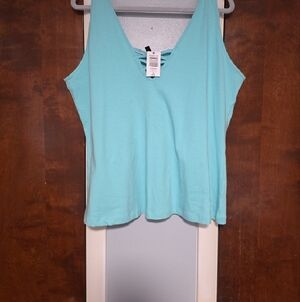 NWT SIZE 2 Torrid Aqua Sky Foxy Lattice Sleep Tank